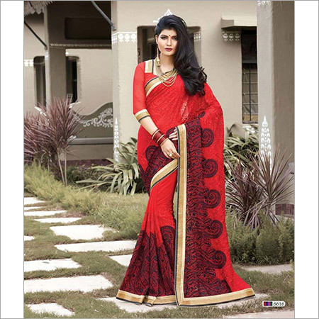 Red Georgette Saree