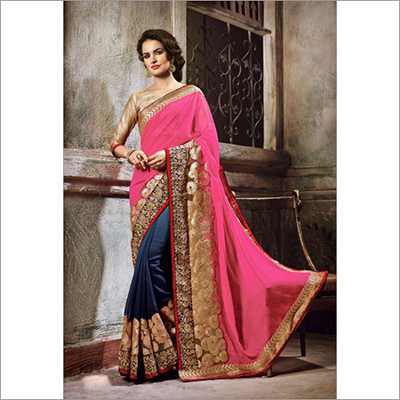 Chiffon+Georgette+Net,Designer Saree