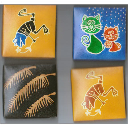 Leather Square Coin Box