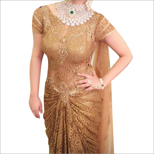 Gold Drapped Designer Sarees