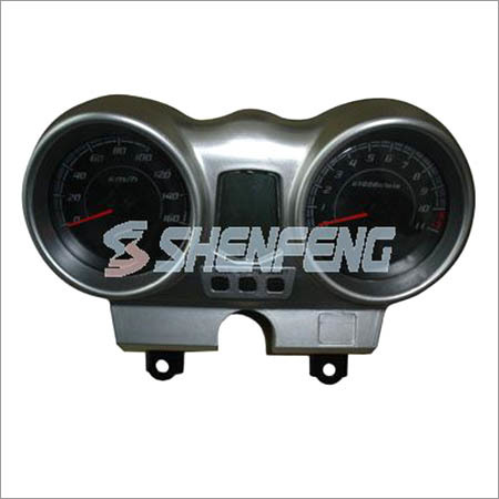 Chrome/Black Plastic/Stainless Steel Motorcycle Speedometer