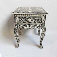 Inlay End Table Black
