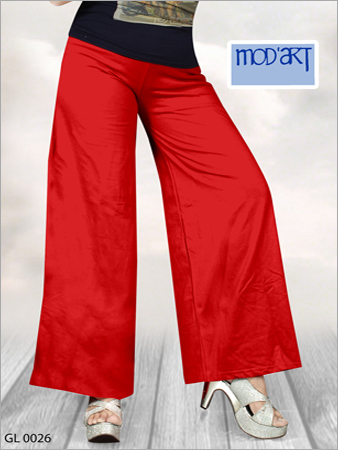 Red Plazo Bottom