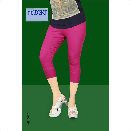 cotton rib lycra capri