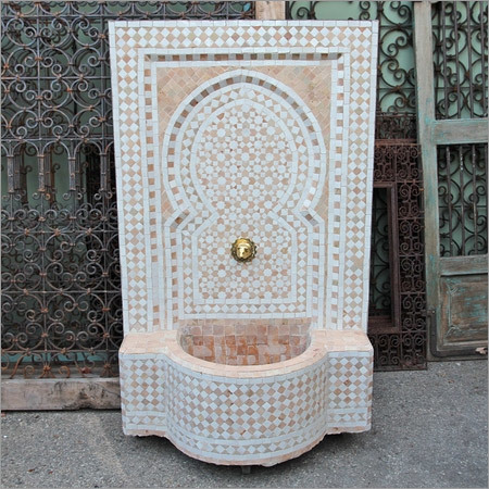 Moroccan Tile Wall Fountain