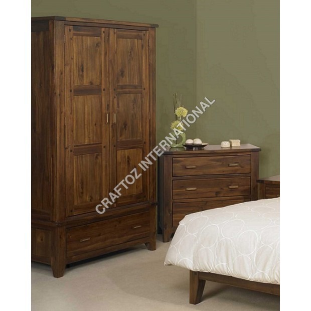 Acacia Wood Wardrobe