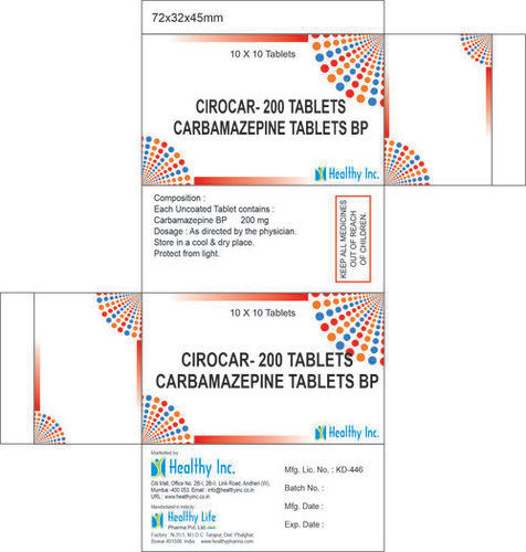 200 Mg Carbamezapine Tablets Ip Medicine Raw Materials