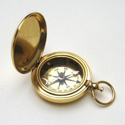 Gold plated Dalvey style compass