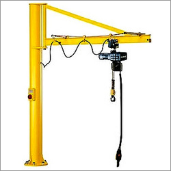 Overhead Jib Crane - Steel, 10 ft Boom Length, 12 ft Height, Yellow | Heavy Duty, Low Maintenance, Shock Proof, Easy Operation, High Rotation