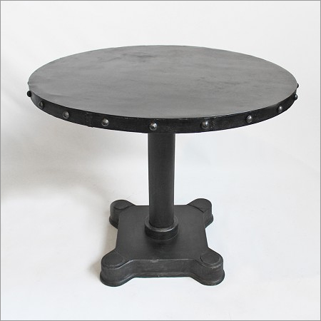 Industrial Iron Round Dining Table