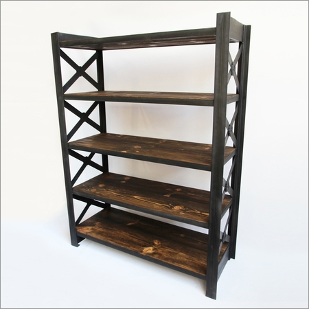Wood & Iron X Shelf By SHRIMAN EXPORTS