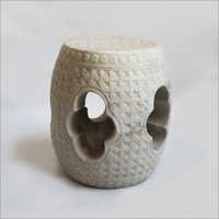 White Marble Garden Stool - Table