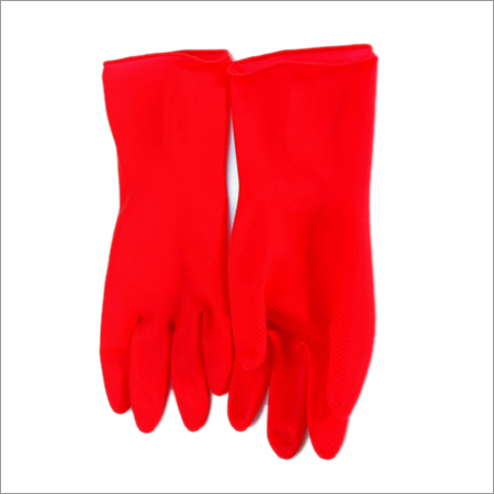Mini Latex Rubber Gloves - Rubber Material Red Color | Stretchable Highly Durable Tear Resistant Soft Texture