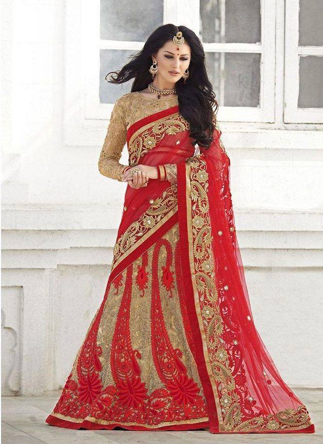 Beauteous Red Saree