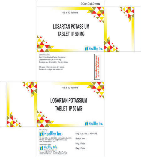 Losartan Potassium Tablet IP 50 mg