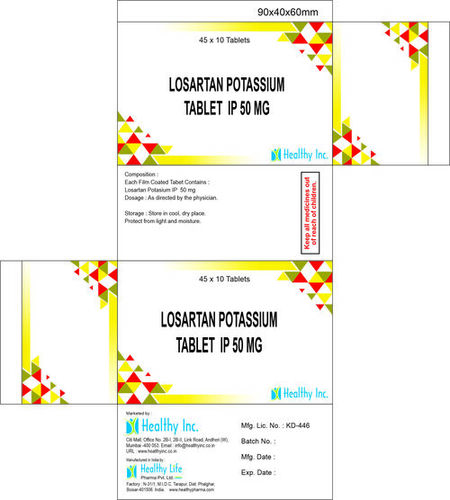 Losartan Potassium Tablet IP 50 mg