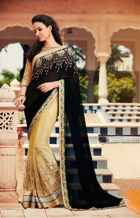 Excellent Black Designer Saree
