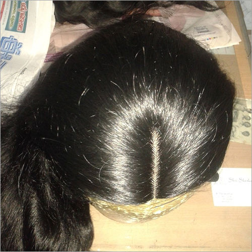 Straight Hair Wigs - Human Hair, Tailored Size As Per Customer Requirement, Jet Black | Machine Made, Moisture Proof Packing, Soft Texture, Long Lasting Sheen