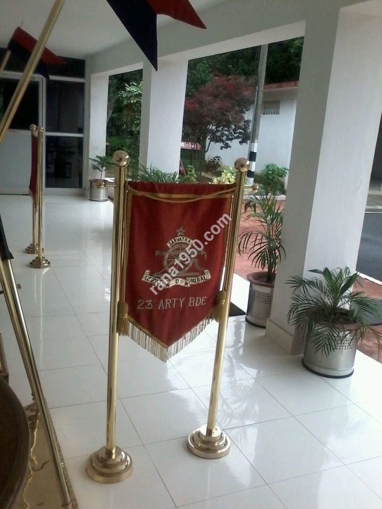 Arty T Flag With Brass Double Stand