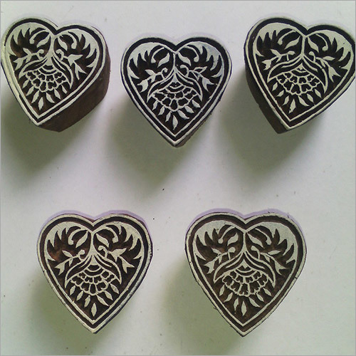 Wooden Heart Printing Stamp