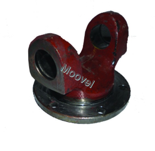 Flange Yoke Cross Holder - Mild Steel, 1-2 Kilograms, Red and Black | Ideal for Farm Machines