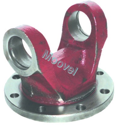 Flange Yoke Cross Holder - Mild Steel, 1-2 kg Weight | Pink and Silver Finish for Farm Machines