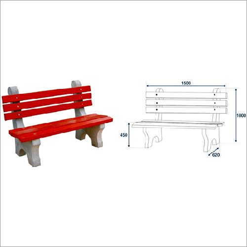 Chair Bench Wwith Back Rest