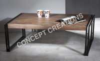 Iron Wooden Coffee Table