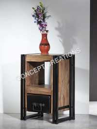 Iron Wooden Bedside