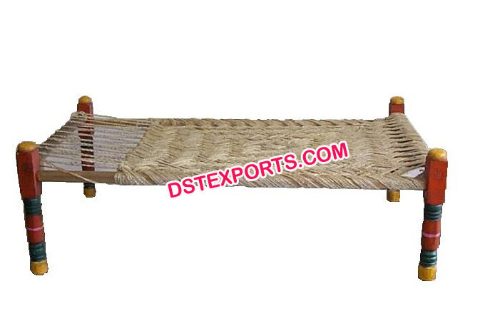 Hand Wooden Colorful Charpai/Manji  
