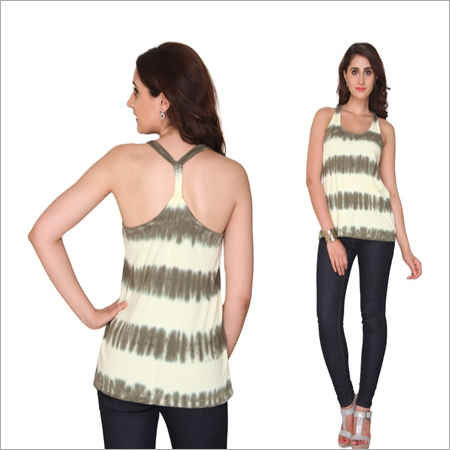 Bedazzle Casual Sleeveless Printed Women's Top