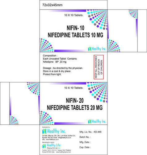 20 mg Nifedipine Tablets