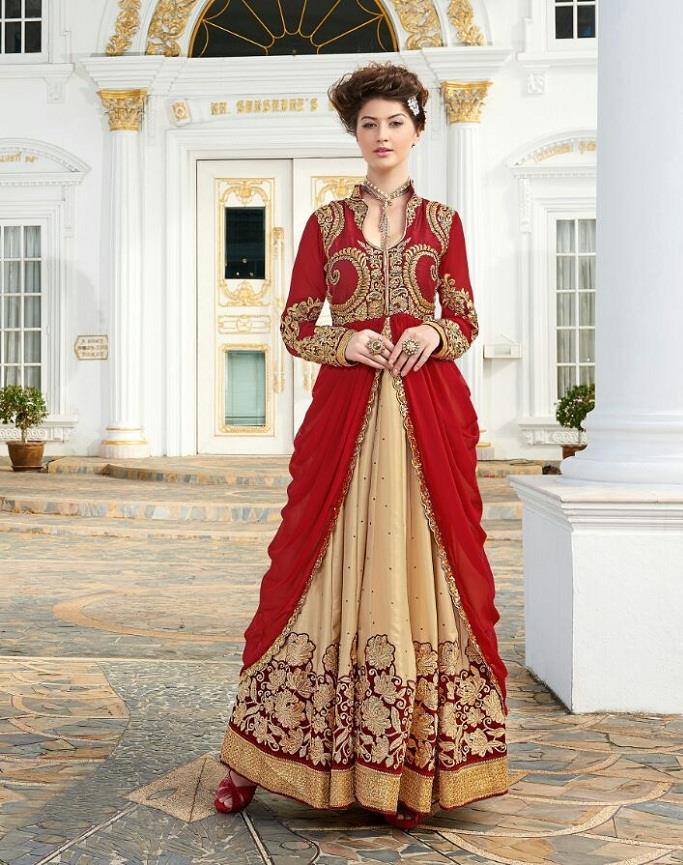 Designer Red Evening Gown