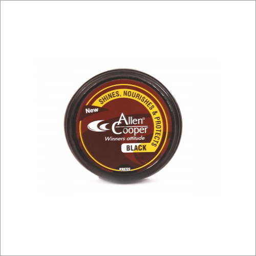 Shoe Polish - Wax, 50g Tin, Black, 5cm Diameter | Easy Application, Quick Drying, Leather Nourishment, Excellent Shine