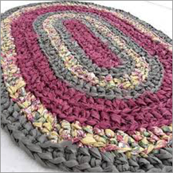 Mat - Recycled Fabric, Oval, Variable Size, Gray | Durable, Soft, Absorbent, Decorative, Easy Clean