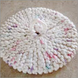 Mats - Cotton Yarn, 10-12 cm Diameter, White, Round | Soft Texture, Absorbent, Durable, Lightweight, Easy Clean