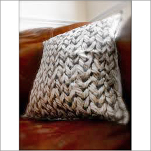 Designer Cushion - Polyester Blend 16x16 Inches Grey, Soft Comfort Durable Material Easy Cleaning