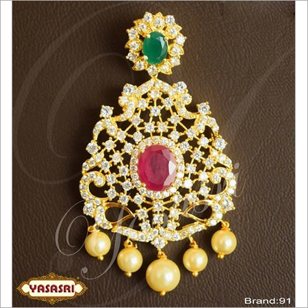 Golden Cz Fancy Locket