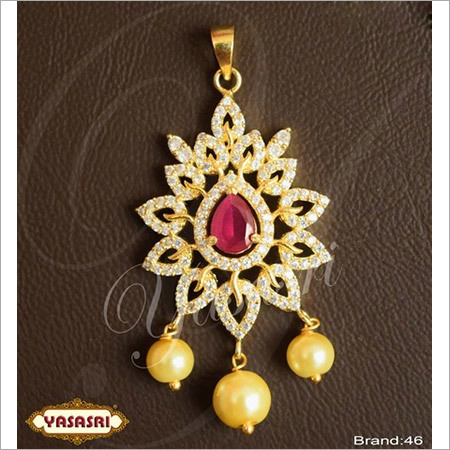 Golden Cz Fancy Locket