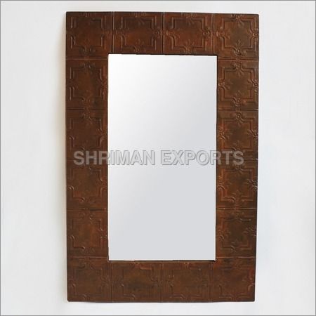 Rusted Industrial Ceiling Tin Mirror