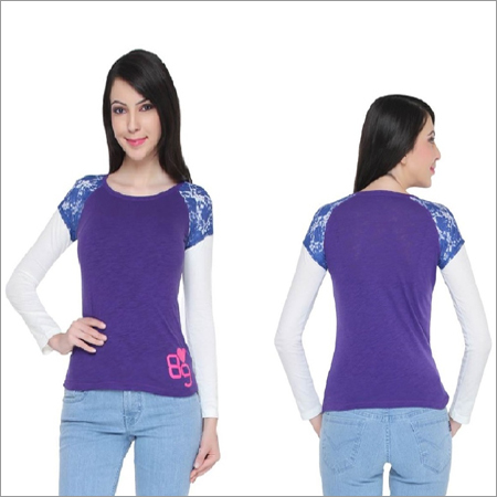 Bedazzle Party Full Sleeve Solid Women's Top