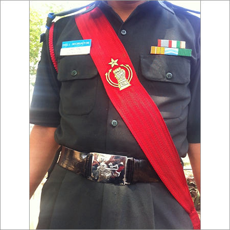 Red Shash Pata With Crest