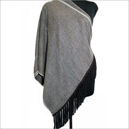 100% Cashmere Leather Tussle Shawls