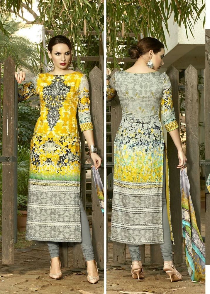 Printed Cotton Dress - Cotton, Size S-XXL, Yellow | Soft Fabric, Unique Design, Elegant Style, Perfect Fit, Comfortable Wear