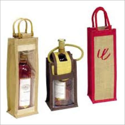 Single Bottle Wine Jute Bags