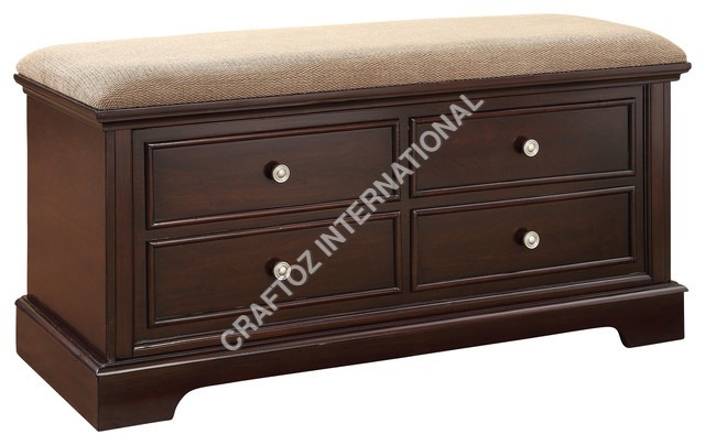 Wooden Bedroom Storage Bench
