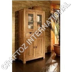Wooden Bookshelve - Solid Wood, 72x36x18 Inches, Natural Finish | 2 Doors, 1 Drawer, 5 Adjustable Shelves, Ample Storage, Elegant Design