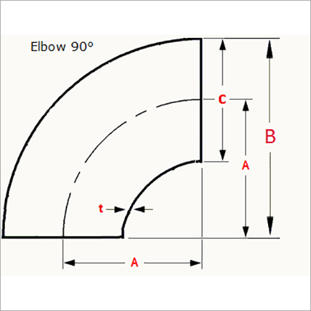 Drawing of Pipe Fitting Elbow