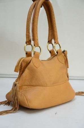 Yellow Designer Stylish Lady Leather Handbag