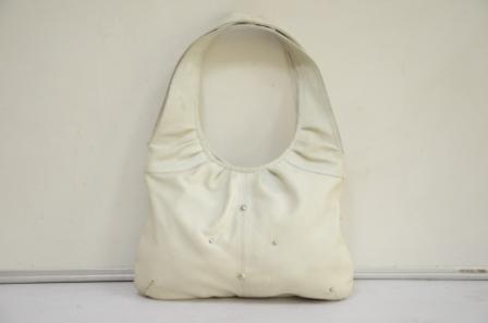 Beautiful Lady Leather Handbag Off White Colored B